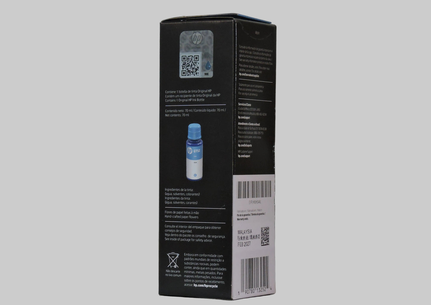 Botella de Tinta Cian Original HP GT52 (M0H54AL)