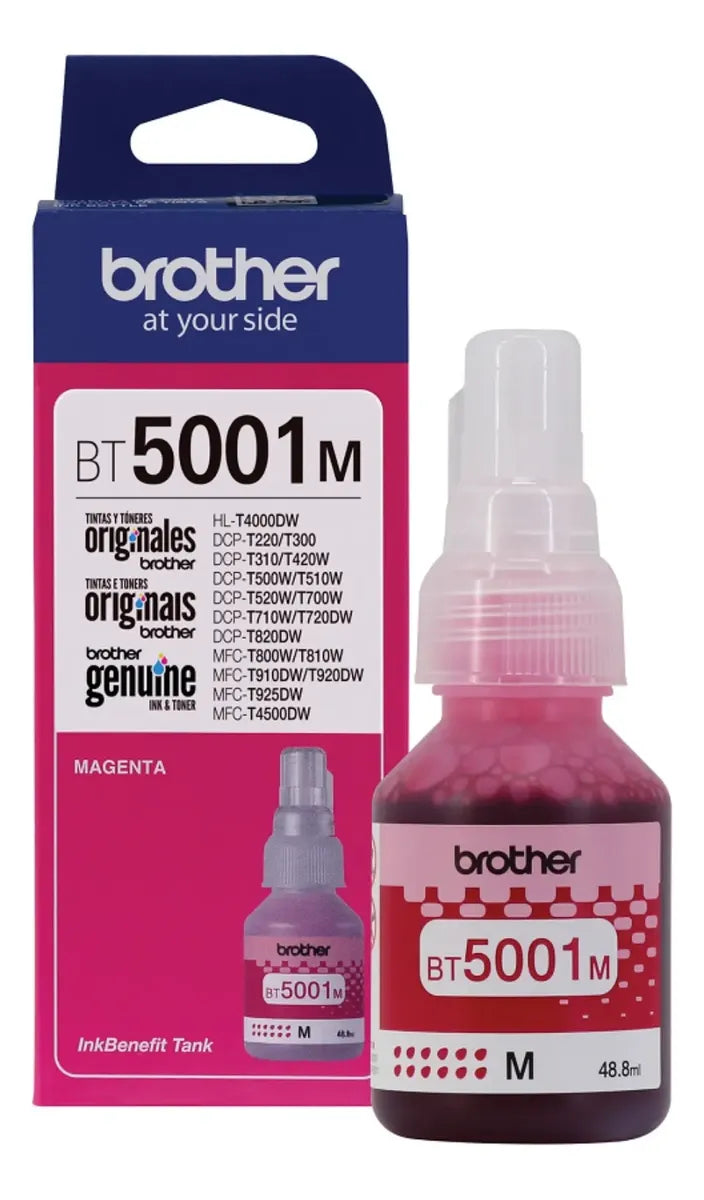 Botella de Tinta Magenta Original Brother BT5001M / BTD100M