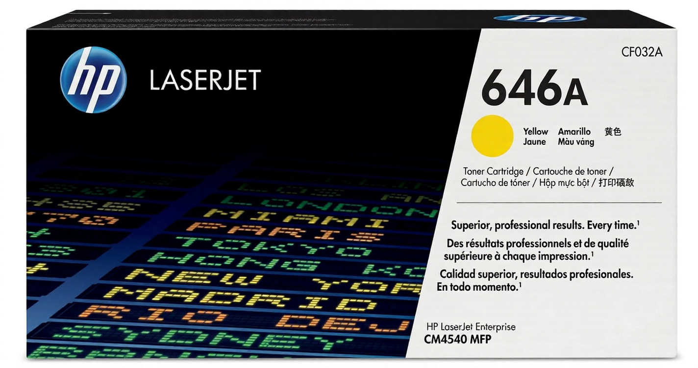 Cartucho de Tóner Amarillo Original HP 646A (SKU CF032A)
