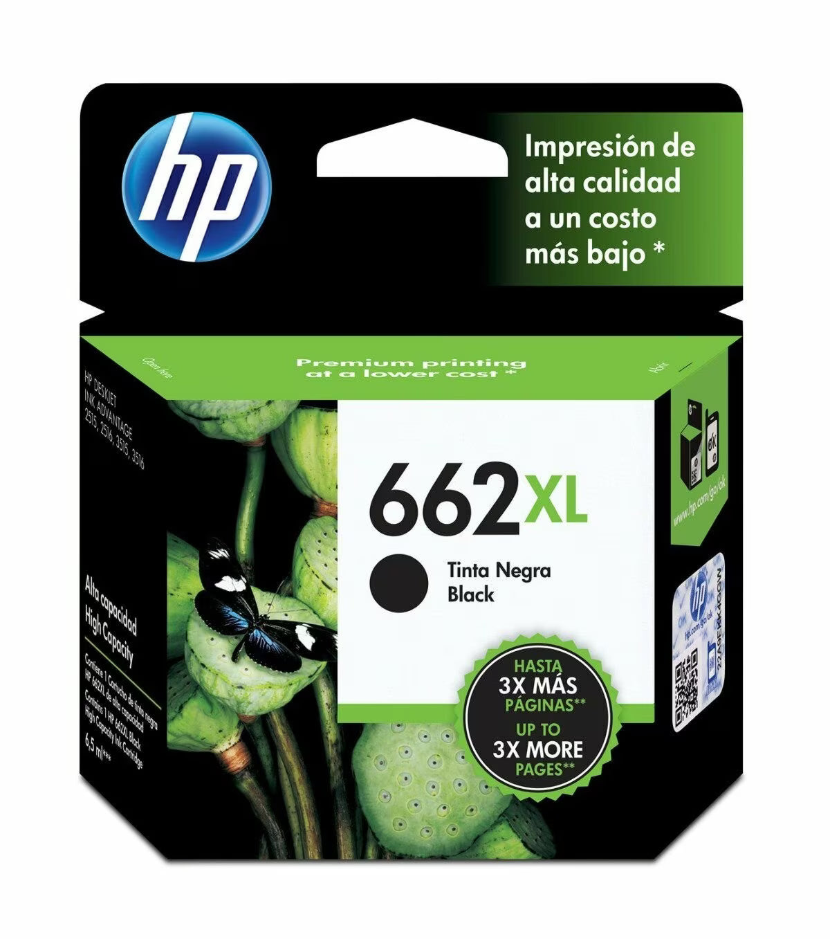 HP 662XL Original Black Ink Cartridge (CZ105AL)