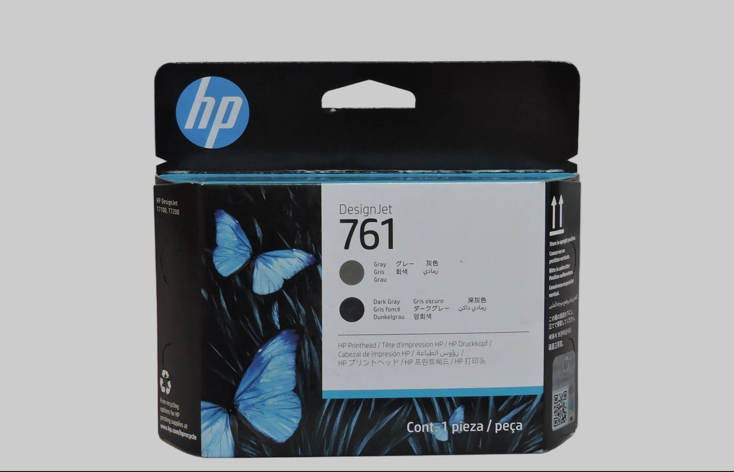 Cabezal de Impresión Gris / Gris Oscuro Original HP 761 (SKU CH647A)