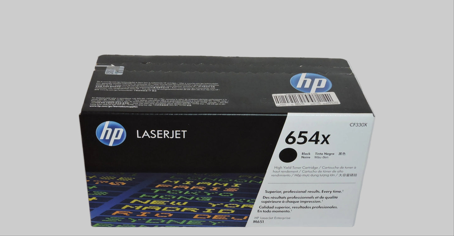 Cartucho de Tóner Negro Original HP 654X (SKU CF330X)