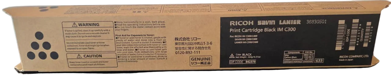 Cartucho de Impresión Negro Original Ricoh IM C300 (SKU 842378)
