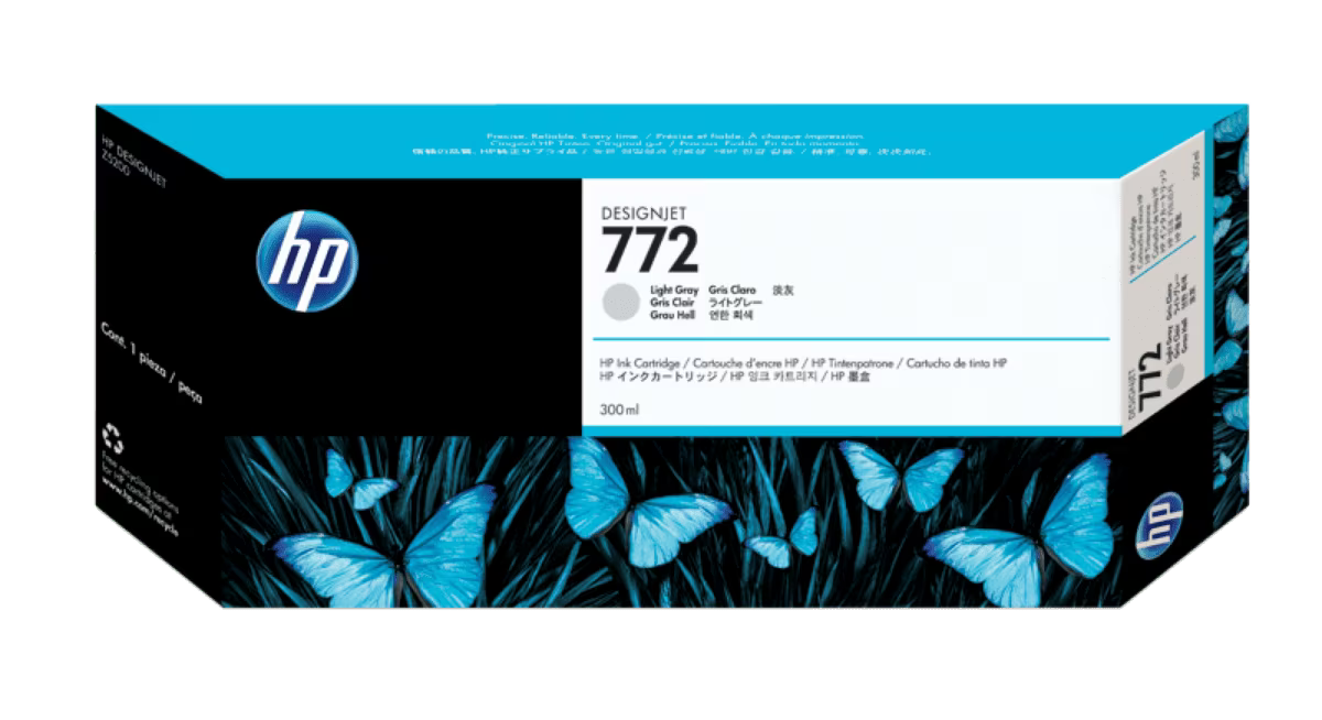 Cartucho de Tinta Gris Claro Original HP 772 (SKU CN634A)