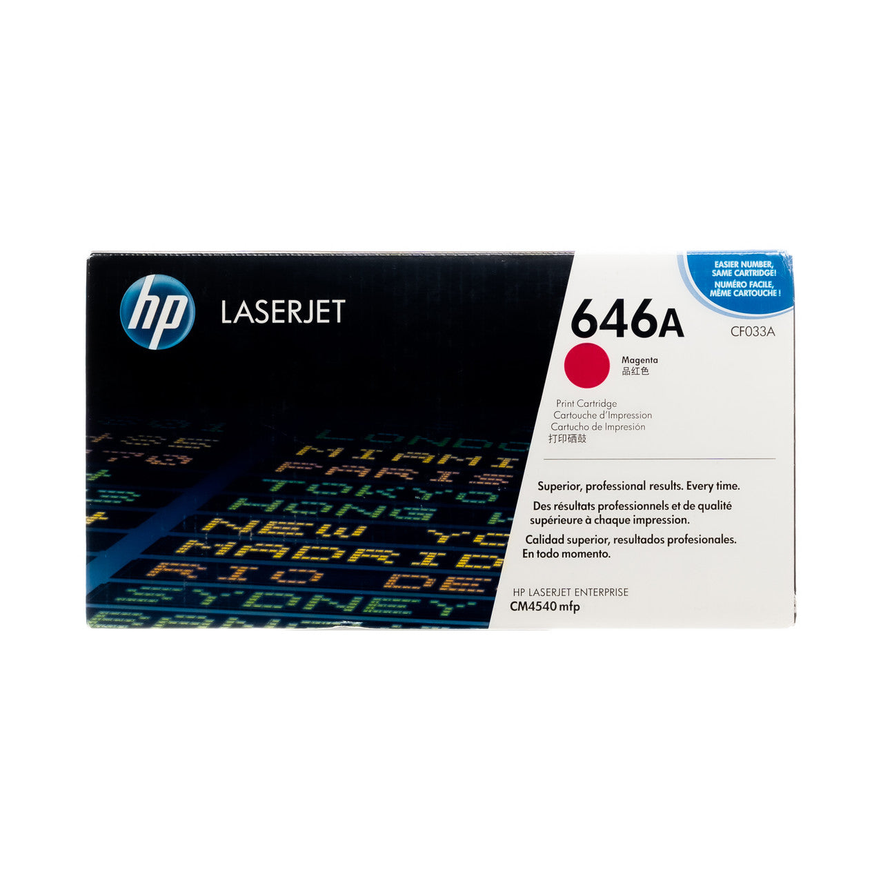 Cartucho de Tóner Cian Magenta HP 646A (SKU CF031A)