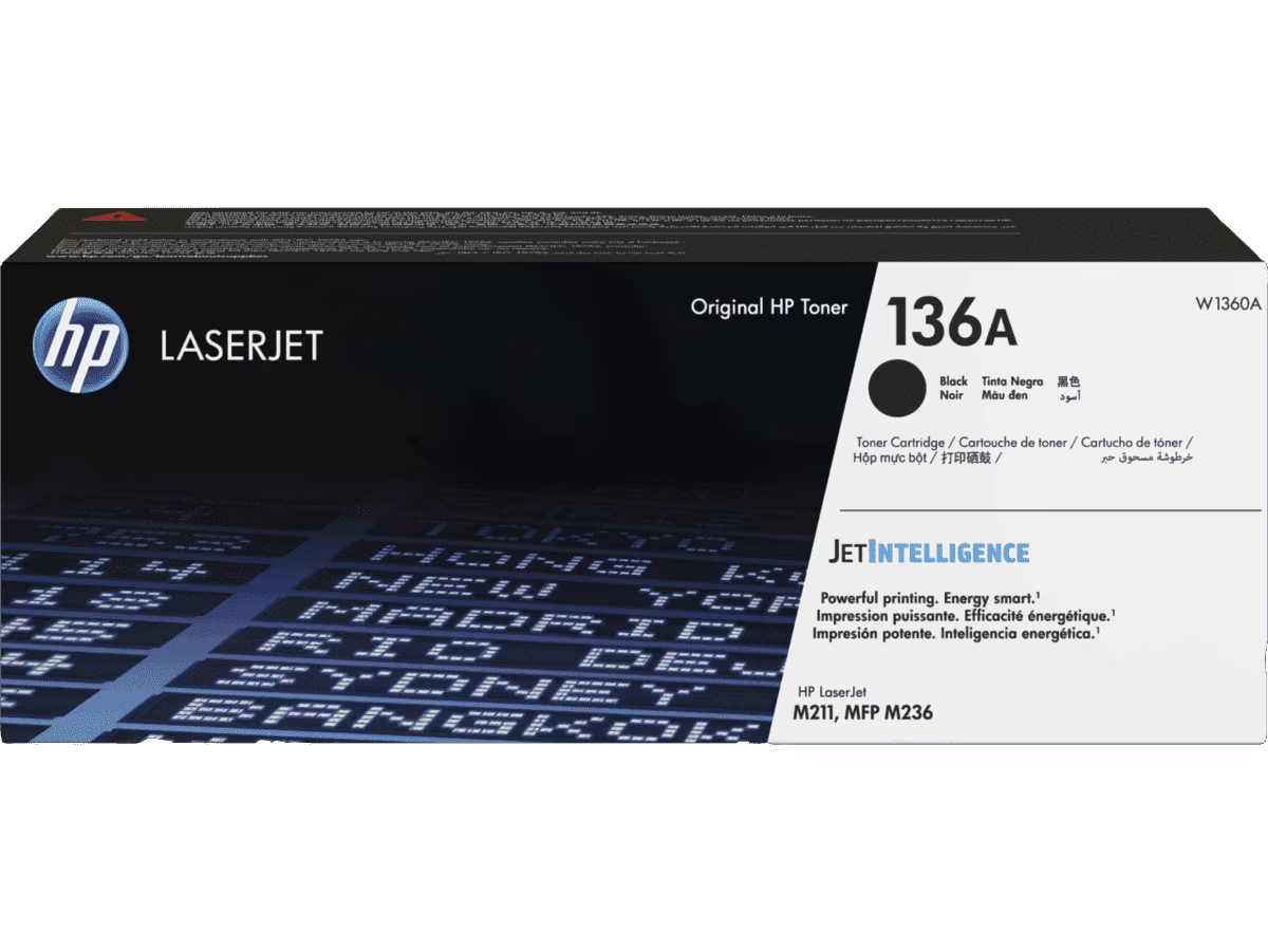 Cartucho de Tóner Negro Original HP 136A (SKU W1360A)