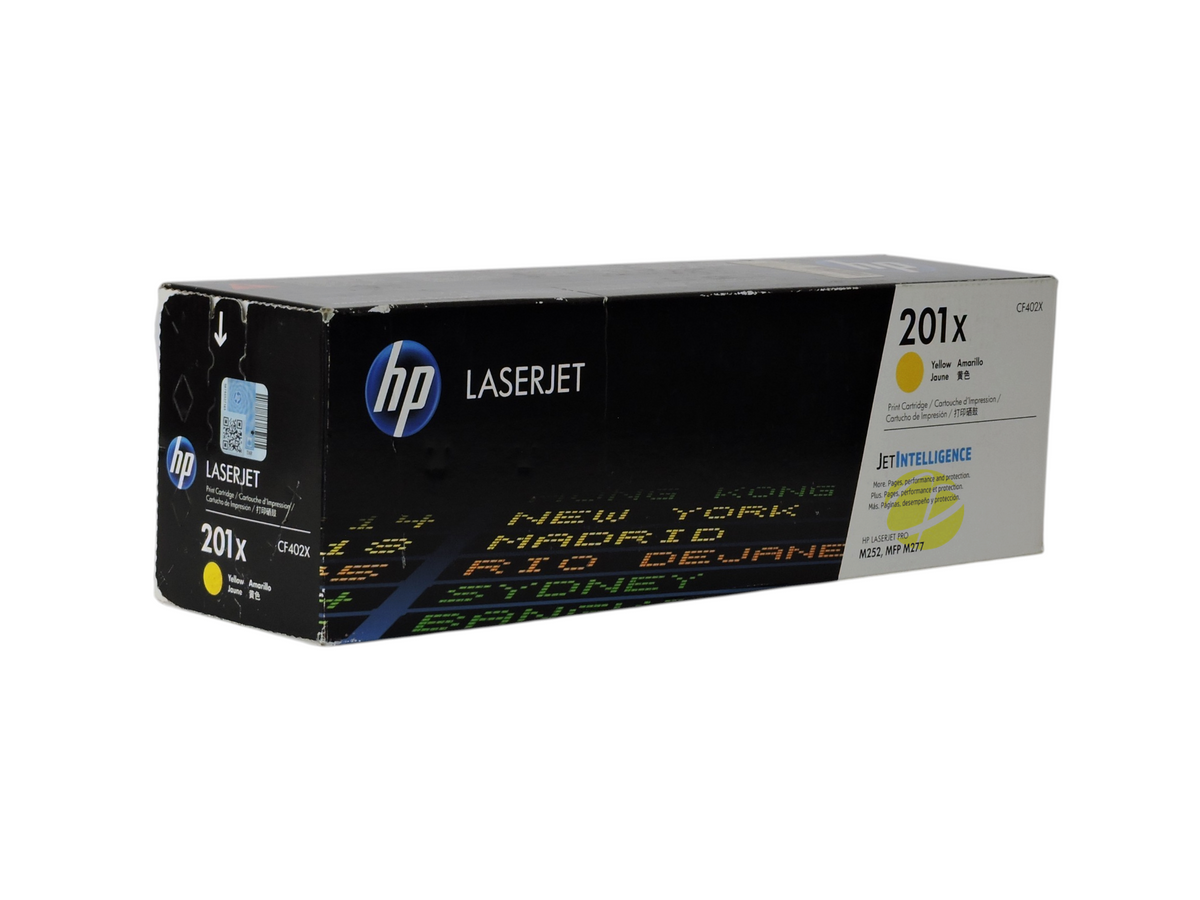 Caja de cartucho de tóner amarillo original HP 201X CF402X de Compras Perfectas para impresoras láser