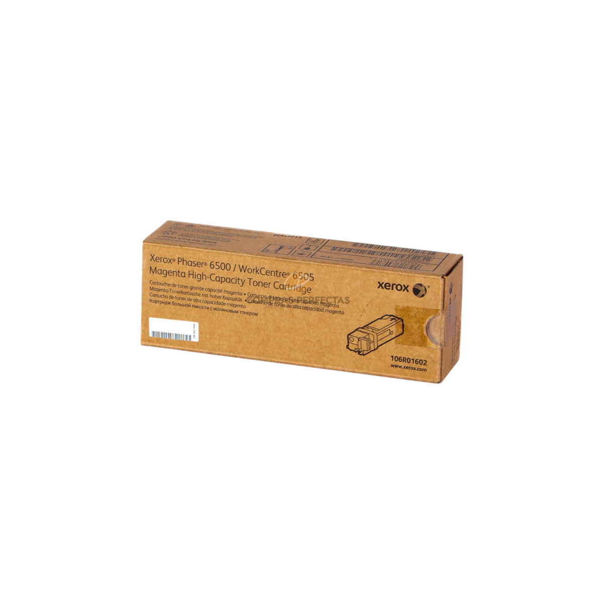 Cartucho de tóner magenta original Xerox 106R01602 para impresoras Phaser 6500 y WorkCentre 6505 de Compras Perfectas