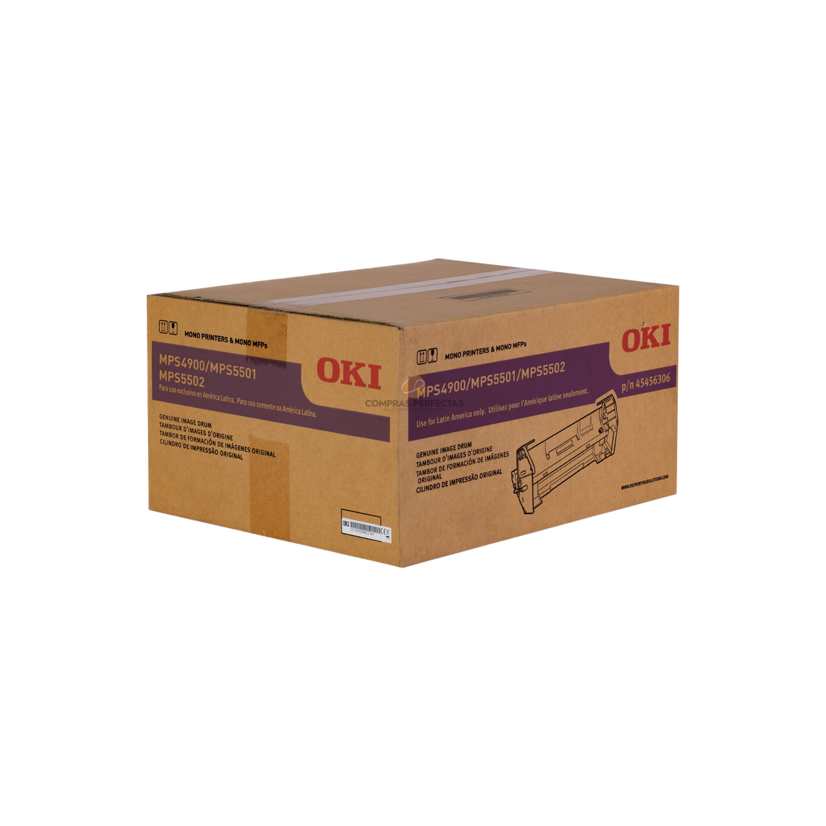Caja de unidad de imagen original Okidata para impresoras láser monocromáticas de Compras Perfectas