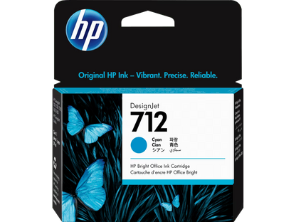 Cartucho de Tinta HP 712 Cian DesignJet 29 ml (3ED67A) – ~300 Páginas