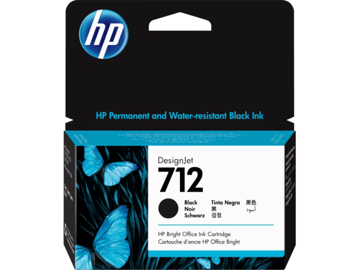 Cartucho de Tinta HP 712 Negro DesignJet 38 ml (3ED70A) – ~500 Páginas