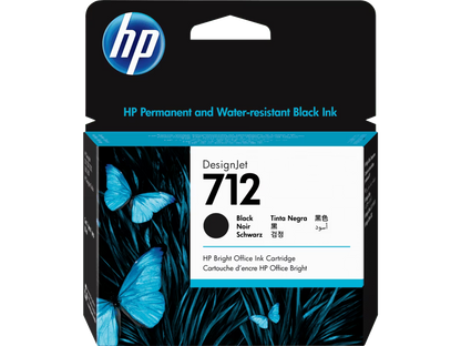 Cartucho de Tinta HP 712 Negro DesignJet 80 ml (3ED71A) – ~1.000 Páginas