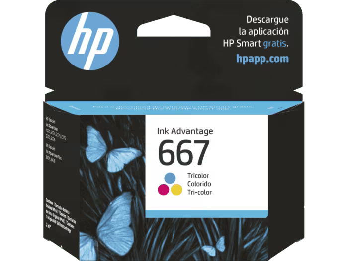 HP 667 Tricolor Original Ink Cartridge (3YM78AL)