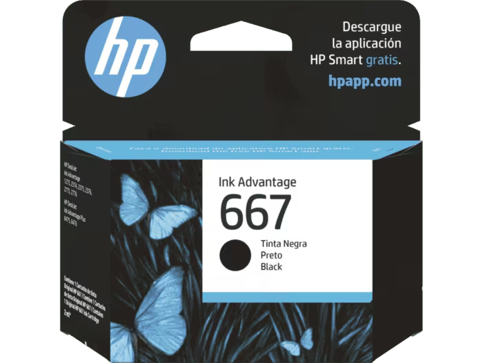 Cartucho de Tinta Original HP 667 Negra (3YM79AL) – 120 Páginas