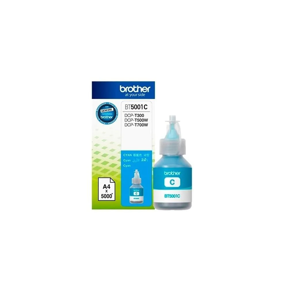 Botella de Tinta Cian Original Brother BT5001C / BTD100C