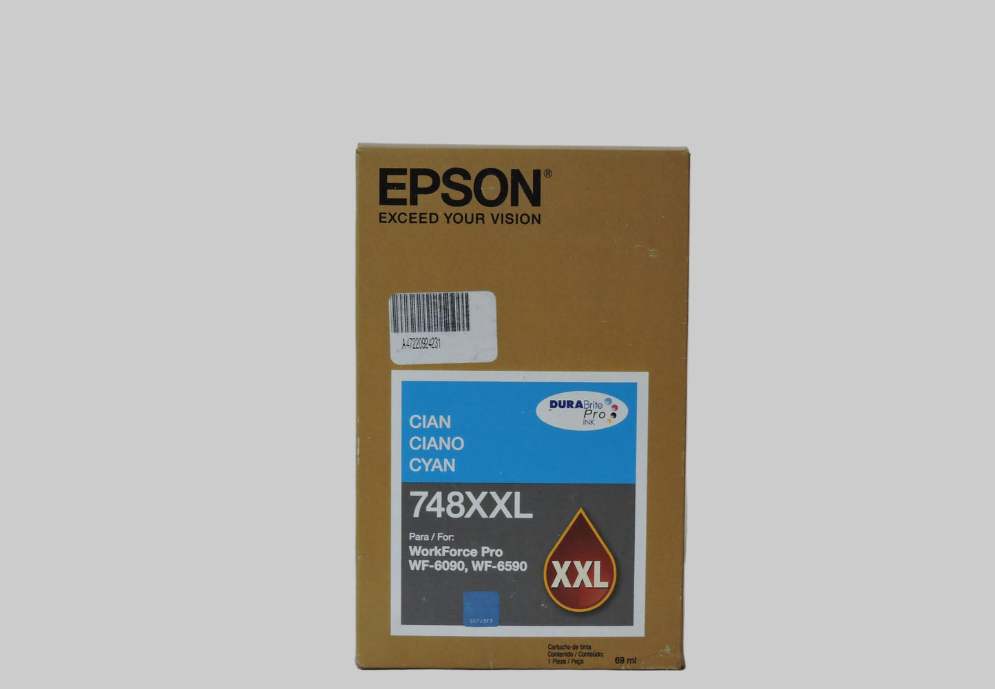 Botella de Tinta Cyan Original Epson T748XXL (SKU T748XXL220)