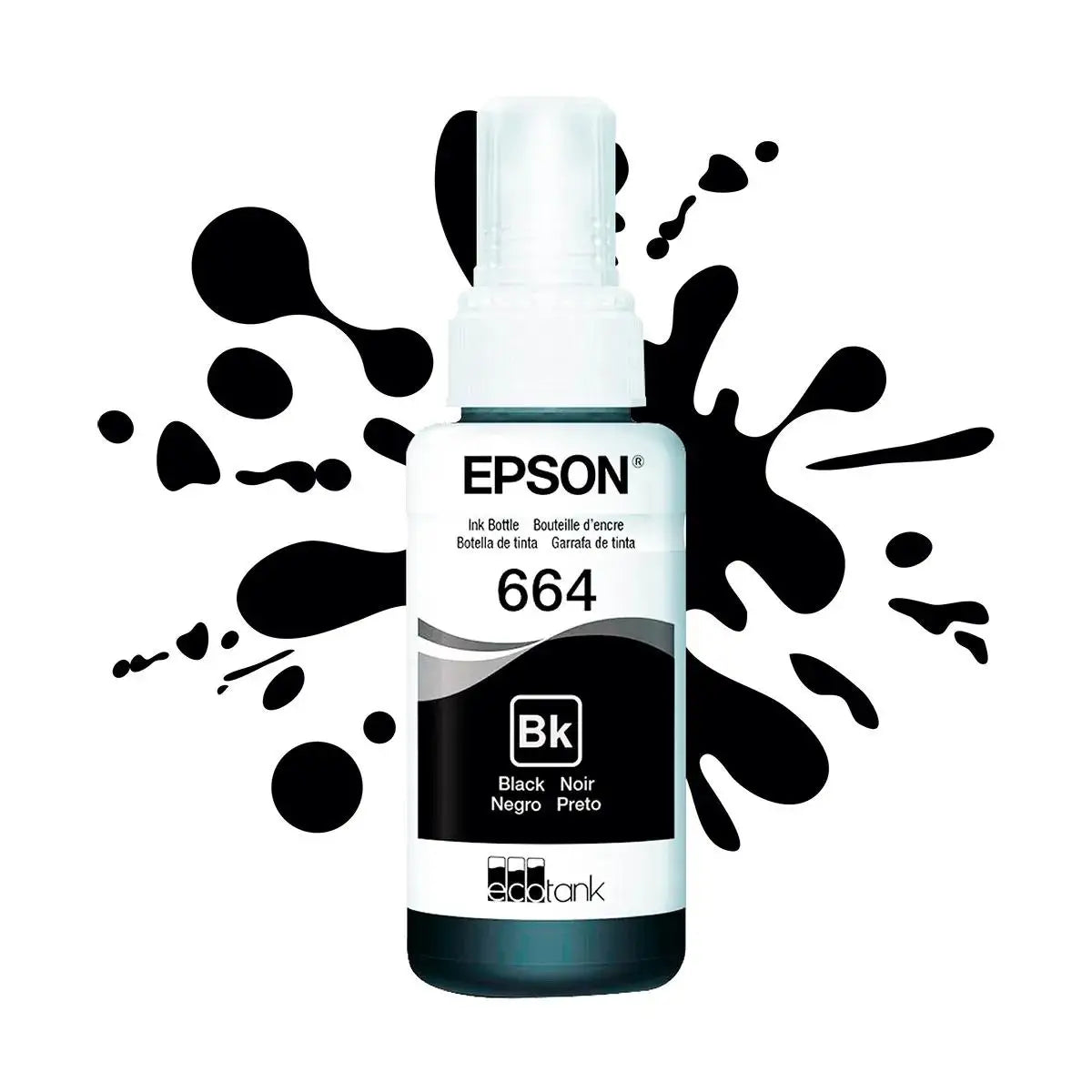 Epson T664 Original Black Ink Bottle (70 ml)