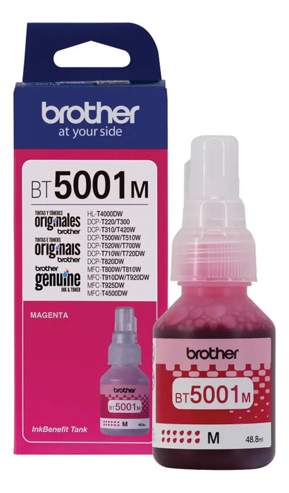 Botella de Tinta Magenta Original Brother BT5001M / BTD100M