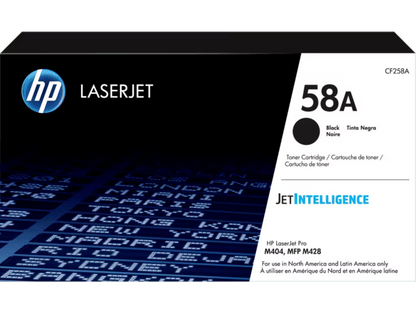 Tóner Original HP 58A Negro (CF258A) – Rendimiento de 3.000 Páginas