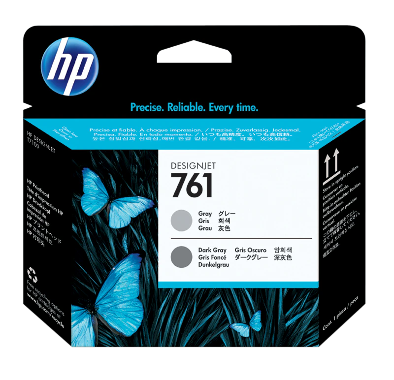 Cabezal de Impresión Original HP 761 Gris / Gris Oscuro(SKU CH647A)
