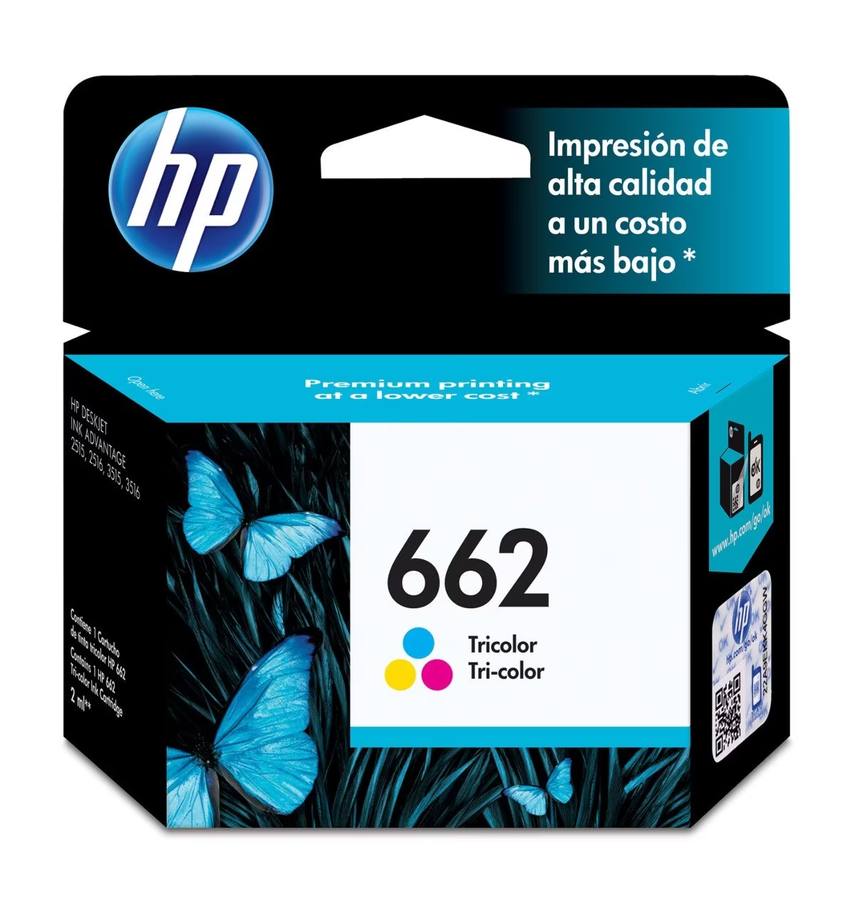 HP 662 Tricolor Original Ink Cartridge (CZ104AL)