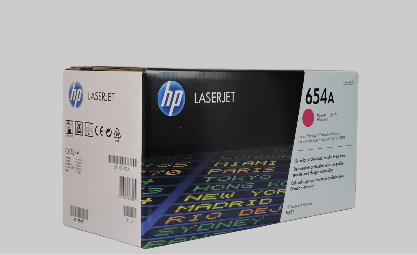Cartucho de Tóner Magenta Original HP 654A (SKU CF333A)
