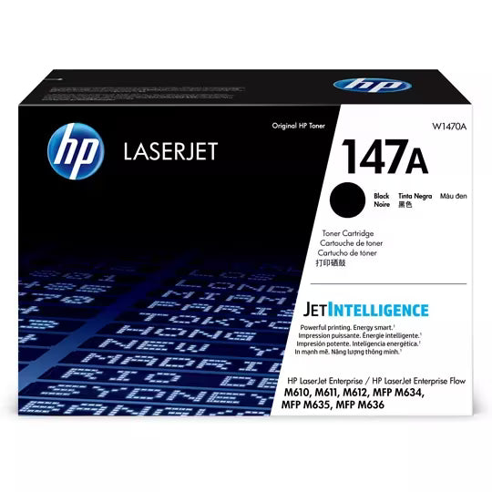 Cartucho de Tóner Negro Original HP 147A (SKU W1470A)