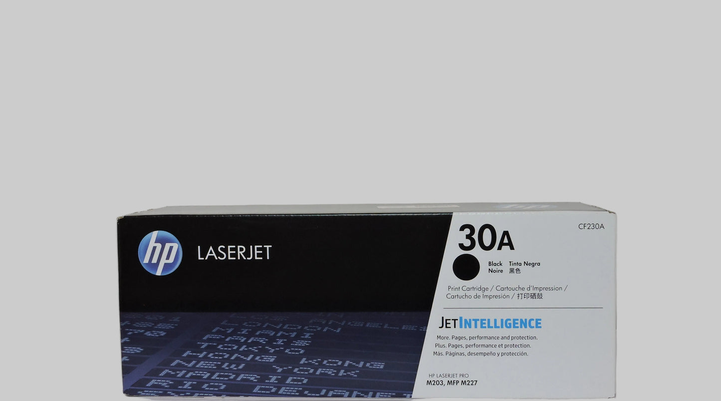 Cartucho de Tóner Negro Original HP 30A (SKU CF230A)