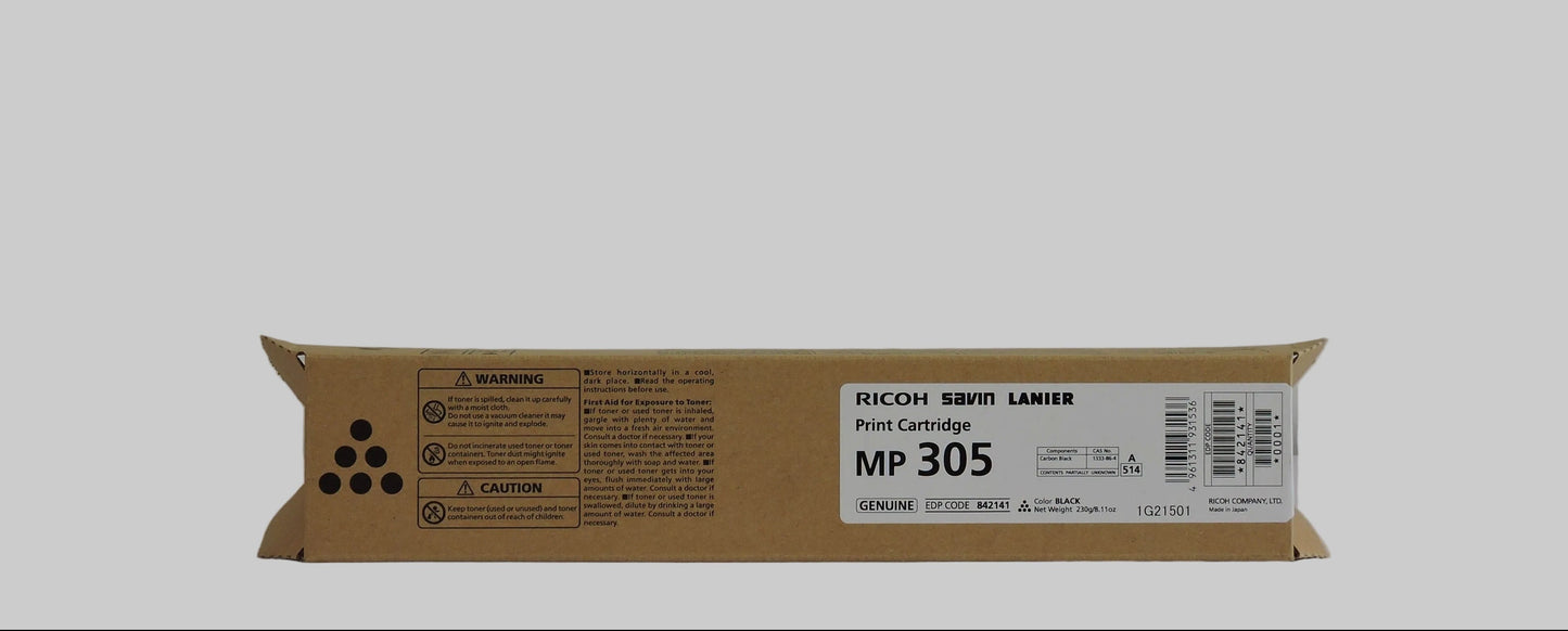 Cartucho de Tóner Negro Original Ricoh MP305 (SKU 842141)
