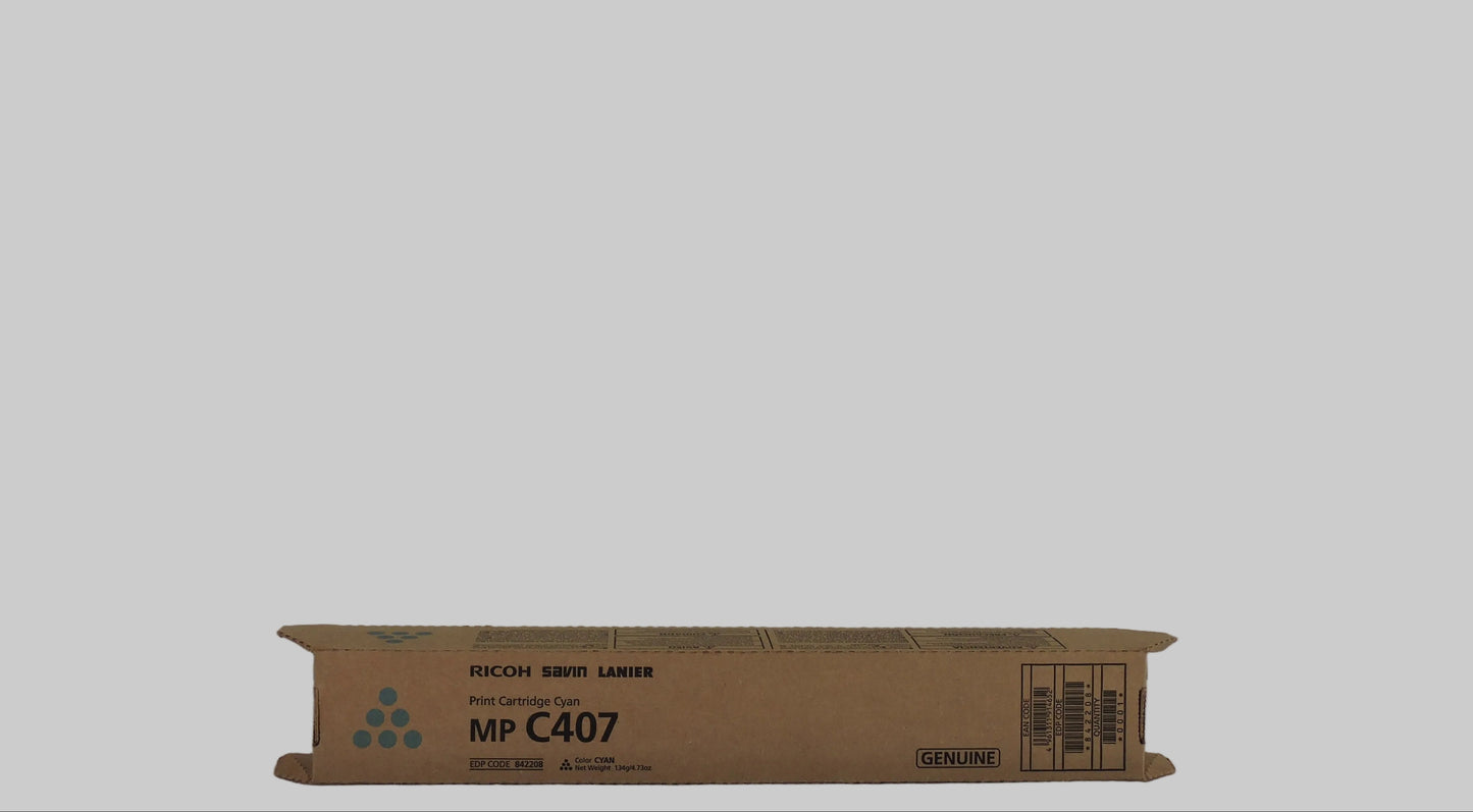 Cartucho de Impresión Cyan Original Ricoh MP C407 (SKU 842208)