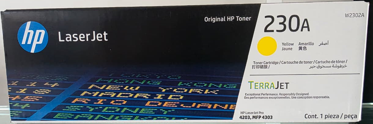 Cartucho de Toner Amarillo Original HP 230A LaserJet (SKU W2302A)