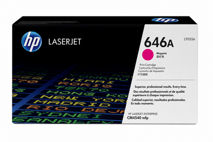 Cartucho de Tóner Magenta Original HP 646A (SKU CF033A)