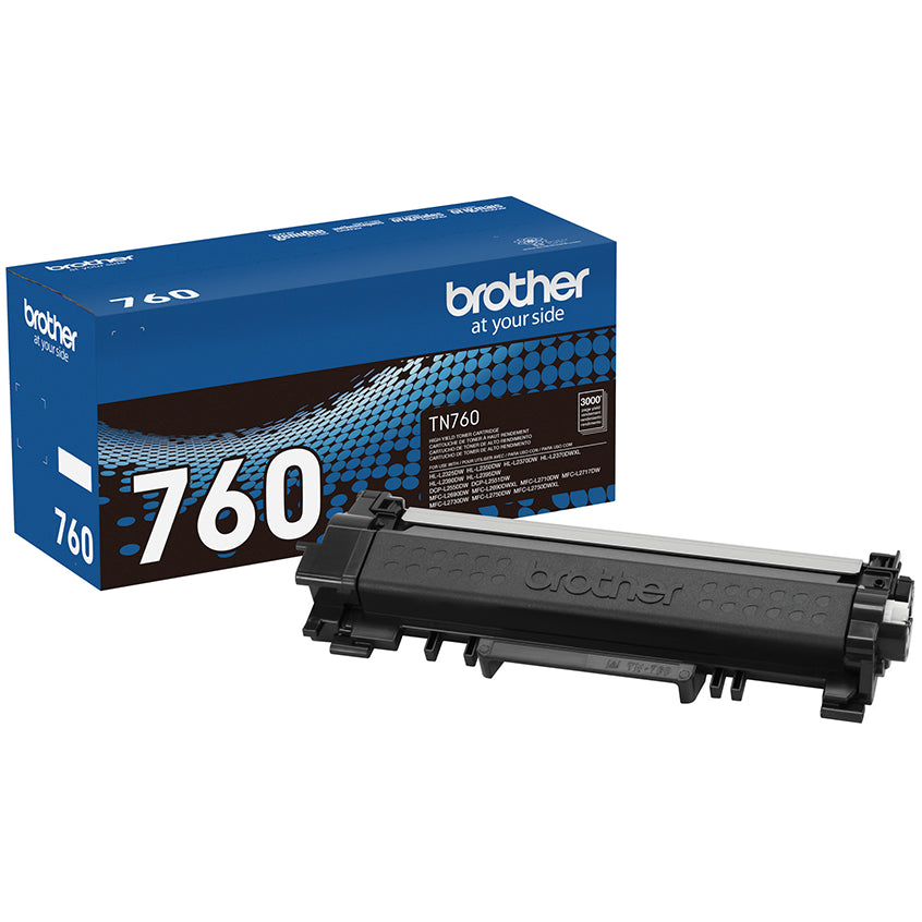 Cartucho de Tóner Negro Original Brother TN760 de Alto Rendimiento
