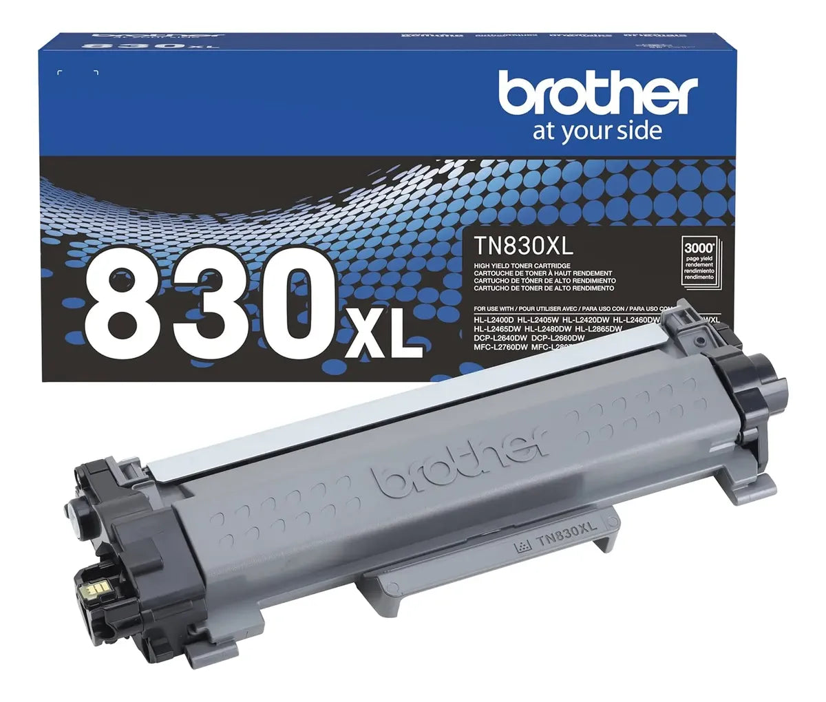 Cartucho de Tóner Negro Original Brother TN830XL de Alta Capacidad
