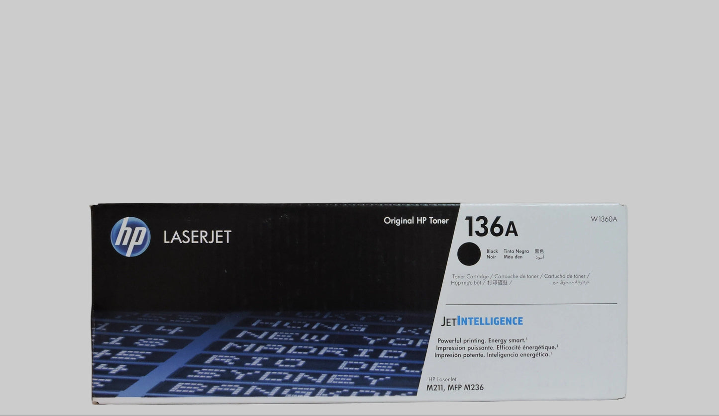 Cartucho de Tóner Negro Original HP 136A (SKU W1360A)