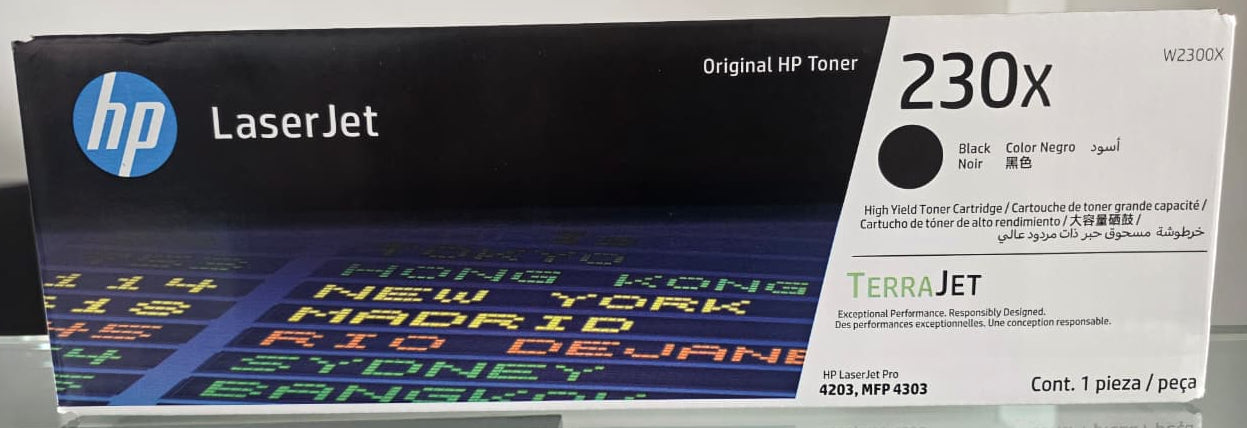 Cartucho de Toner Negro Original HP 230X (SKU W2300X)
