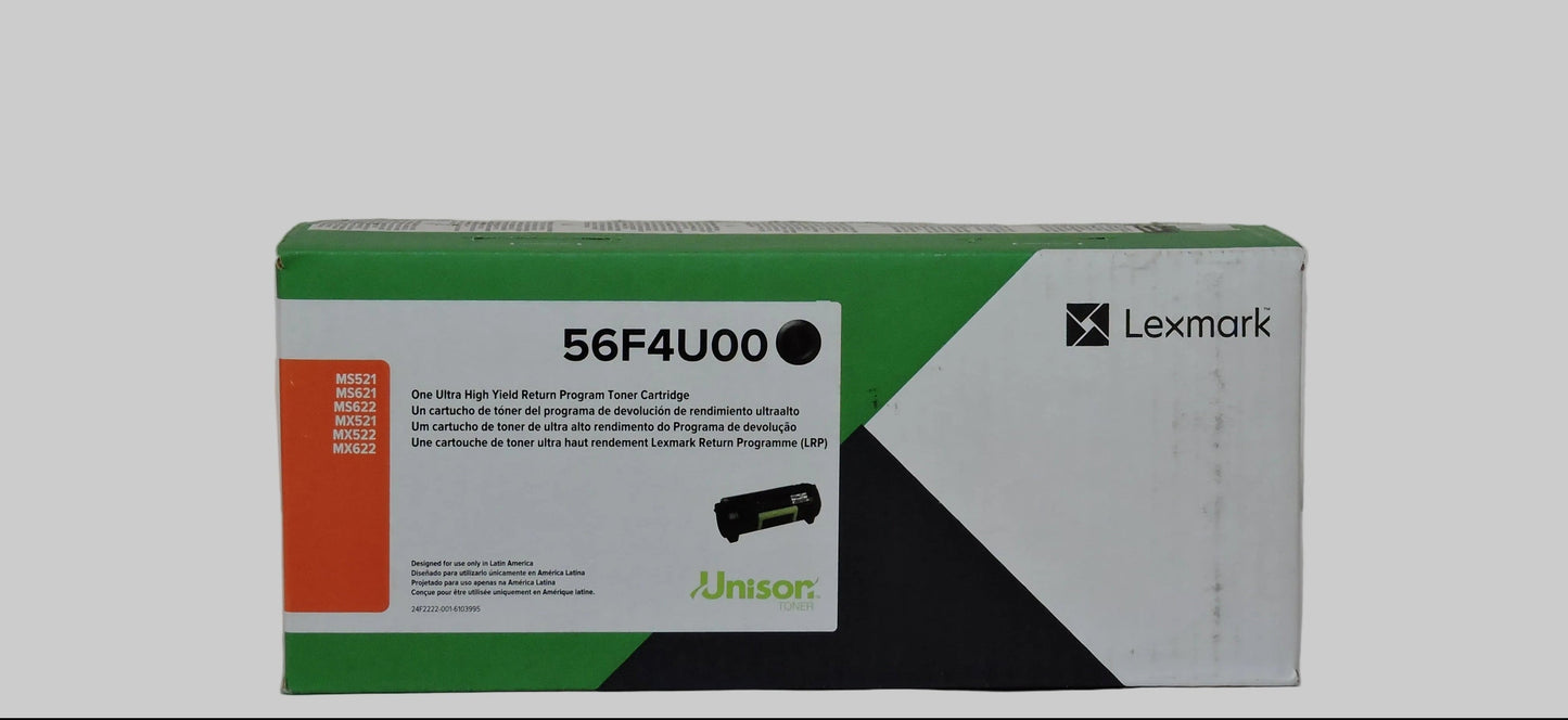 Cartucho de Tóner Negro Original Lexmark 56F4U00 / 564U