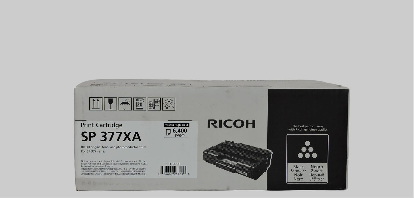 Cartucho de Tóner Negro Original Ricoh SP377XA (SKU 408161)