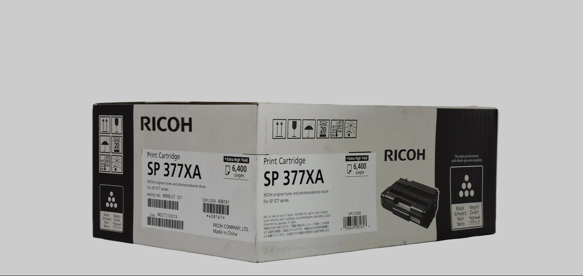 Cartucho de Tóner Negro Original Ricoh SP377XA (SKU 408161)