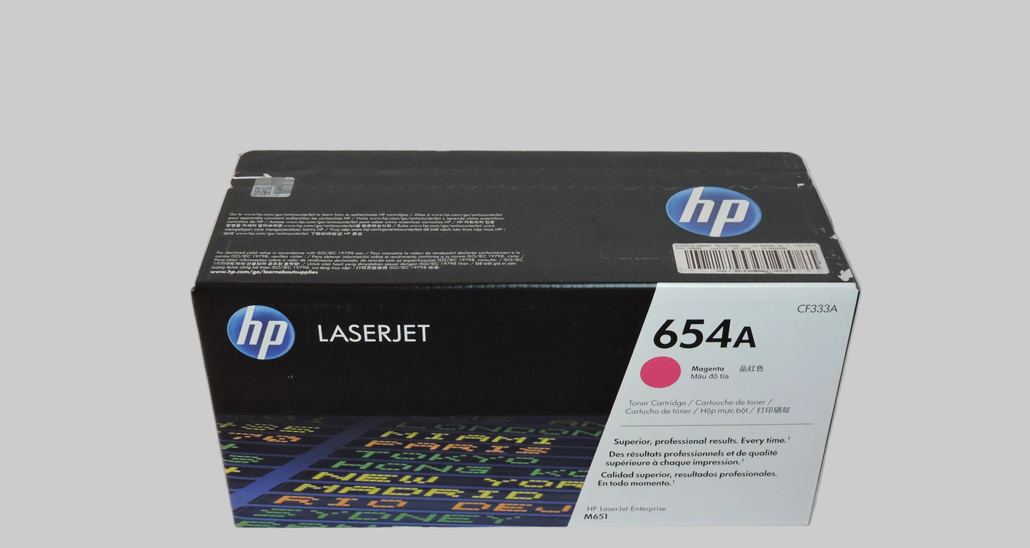 Cartucho de Tóner Magenta Original HP 654A (SKU CF333A)
