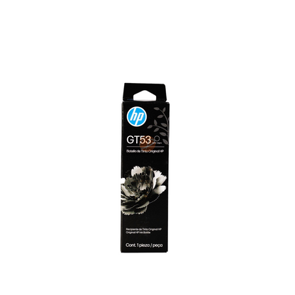 Botella de tinta negra original HP GT53 de 90 ml para impresoras HP Ink Tank, vendida por Compras Perfectas