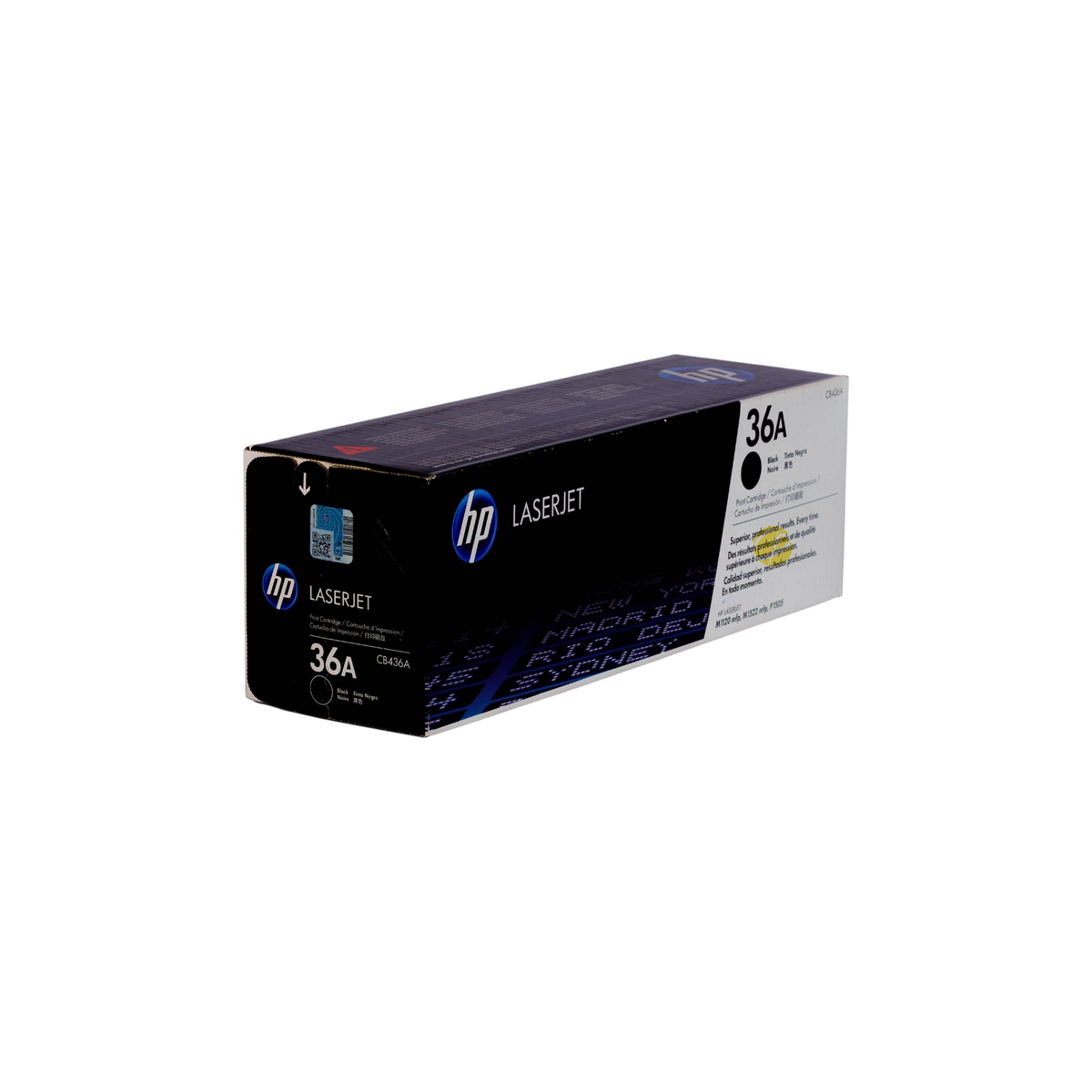 Cartucho de tóner negro original HP 36A para impresoras LaserJet en caja de Compras Perfectas