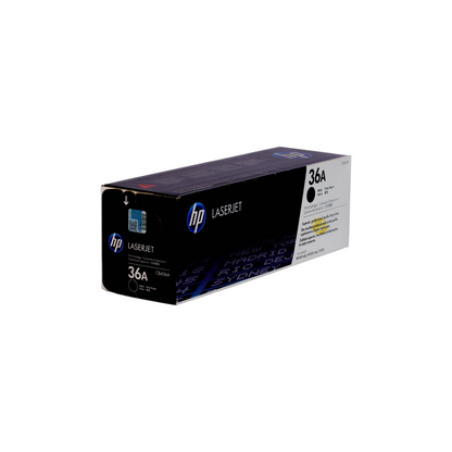 Cartucho de tóner negro original HP 36A para impresoras LaserJet en caja de Compras Perfectas