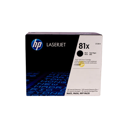 Cartucho de Tóner Negro Original HP 81X (SKU CF281X)
