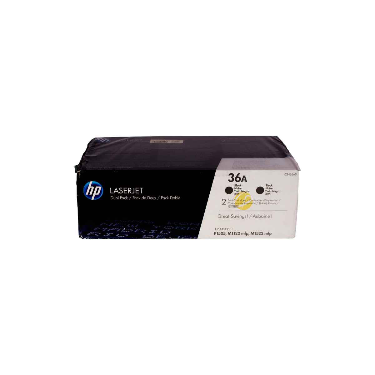 Cartuchos de Tóner Negro Original HP 36A Dual Pack (SKU CB436AD)
