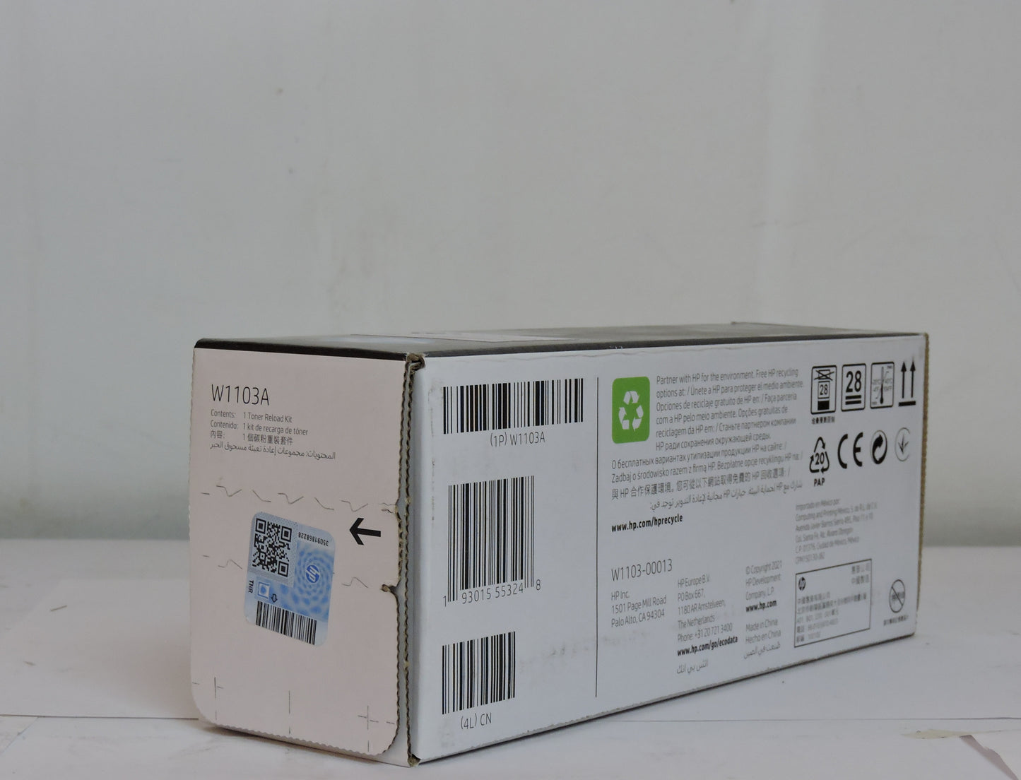 Kit de Recarga de Tóner Negro Original HP 103A (SKU W1103A)