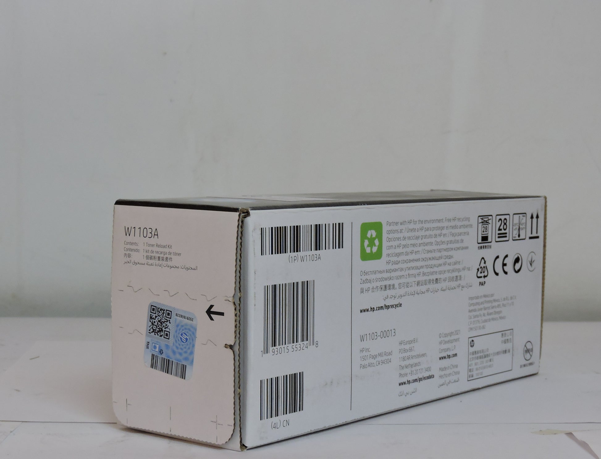 Kit de Recarga de Tóner Negro Original HP 103A (SKU W1103A)