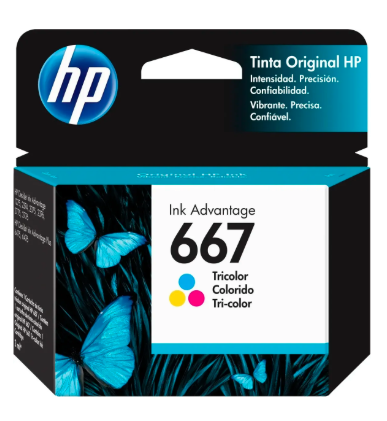 HP 667 Tricolor Original Ink Cartridge (3YM78AL)