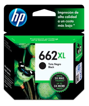 Cartucho de Tinta Negra Original HP 662XL (SKU CZ105AL)