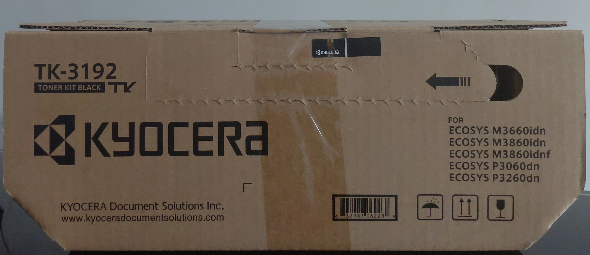 Cartucho de Tóner Negro Original Kyocera TK-3192 (SKU 1T02T60USV)